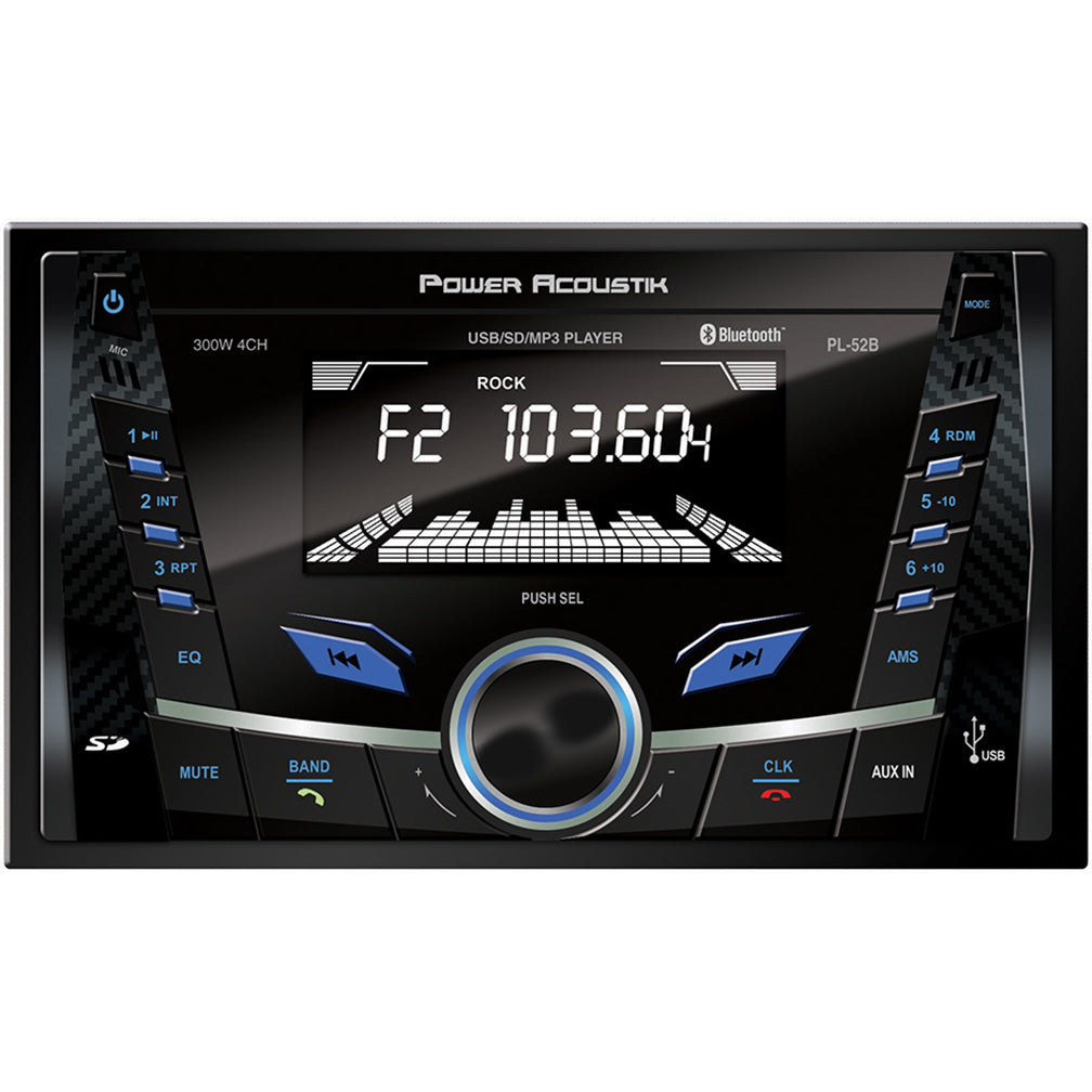 Power Acoustik D.din Am/fm/usb/sd/bt Mechless