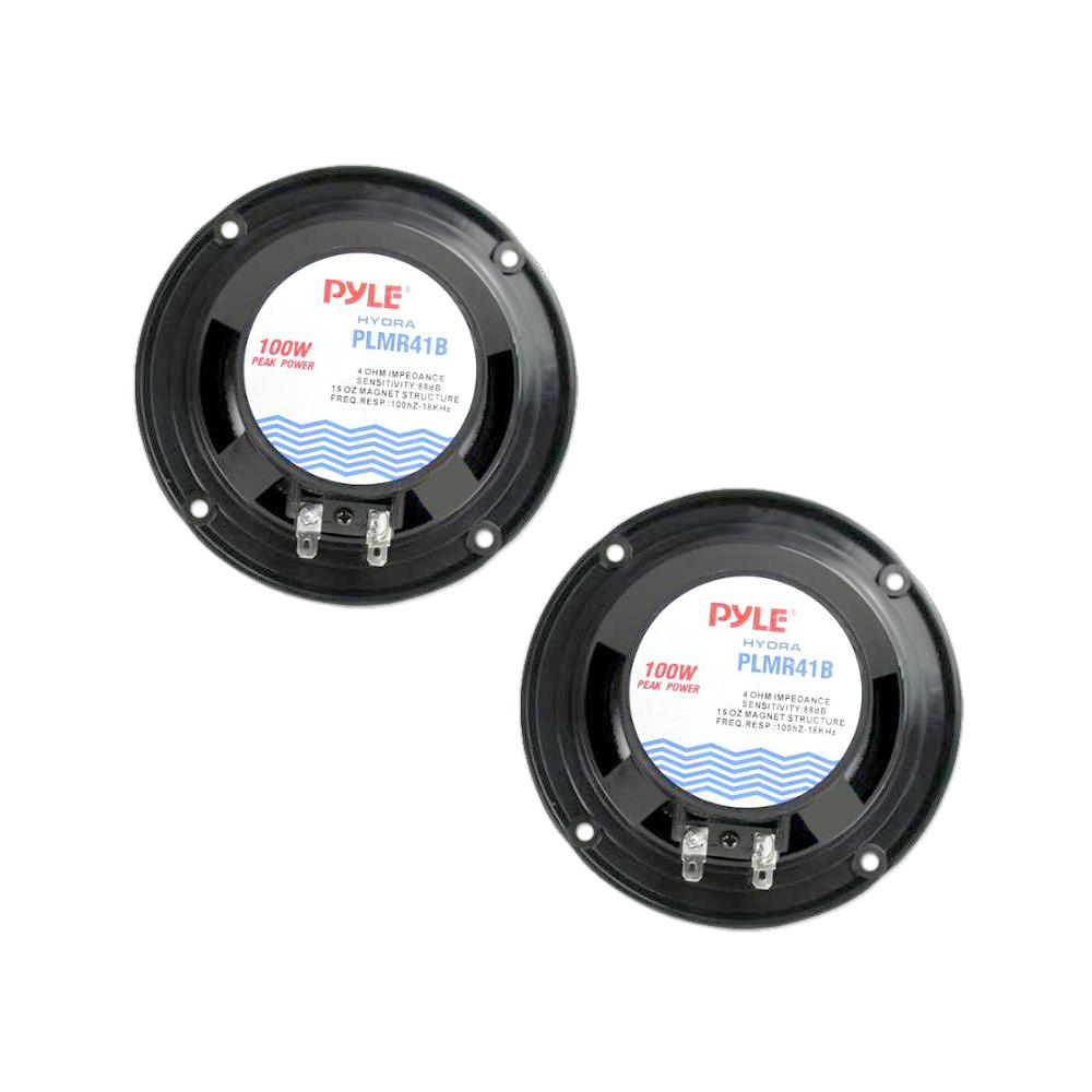 Pyle Marine 4” Dual Cone Speakers (black)