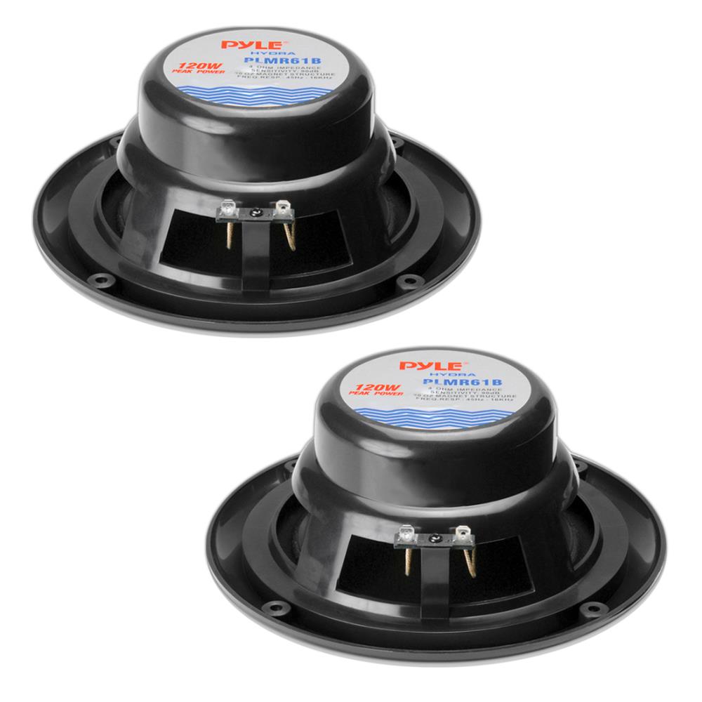 Pyle Marine 6.5” Dual Cone Speakers (black)