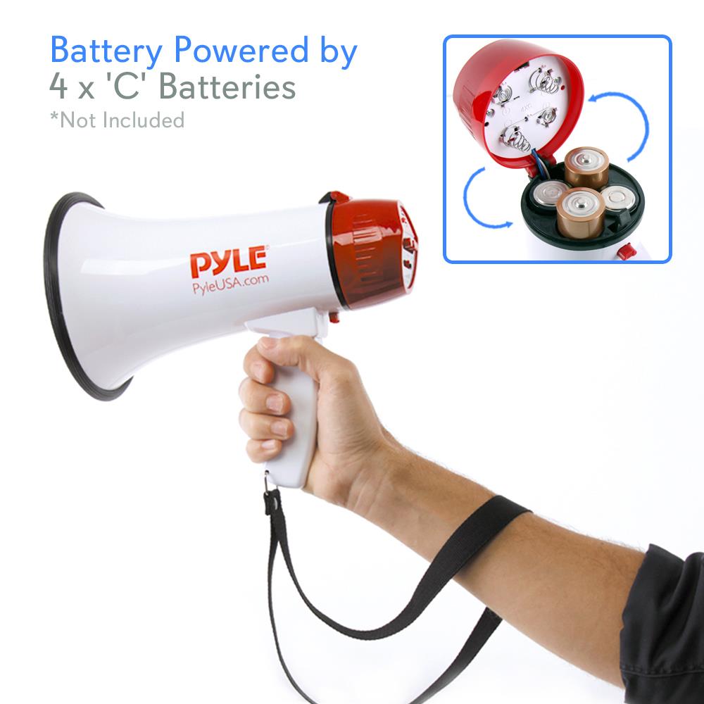 Pyle Pro Megaphone With Siren/talk/led Light