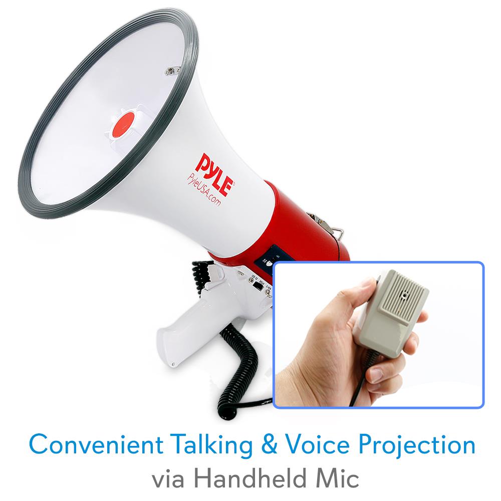 Pyle Pro Megaphone With Siren Talk Usb Sd Card