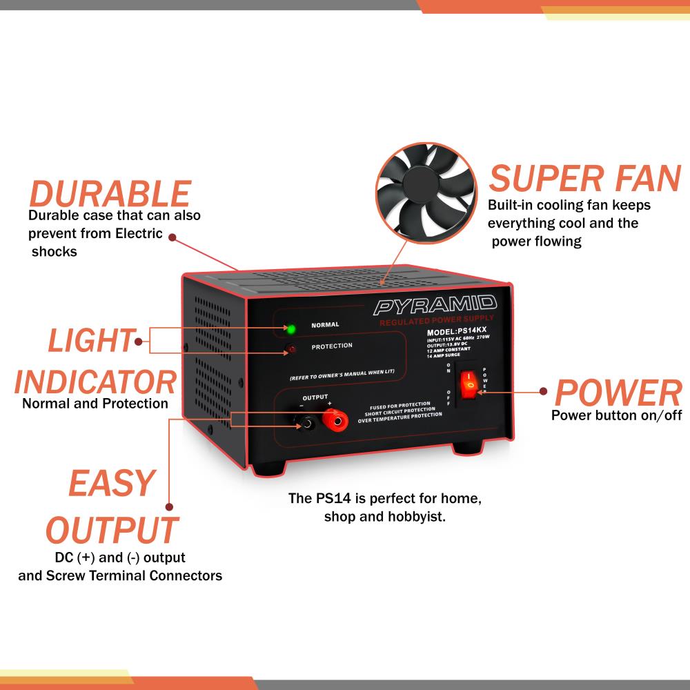 Pyramid 12 Amp Power Supply