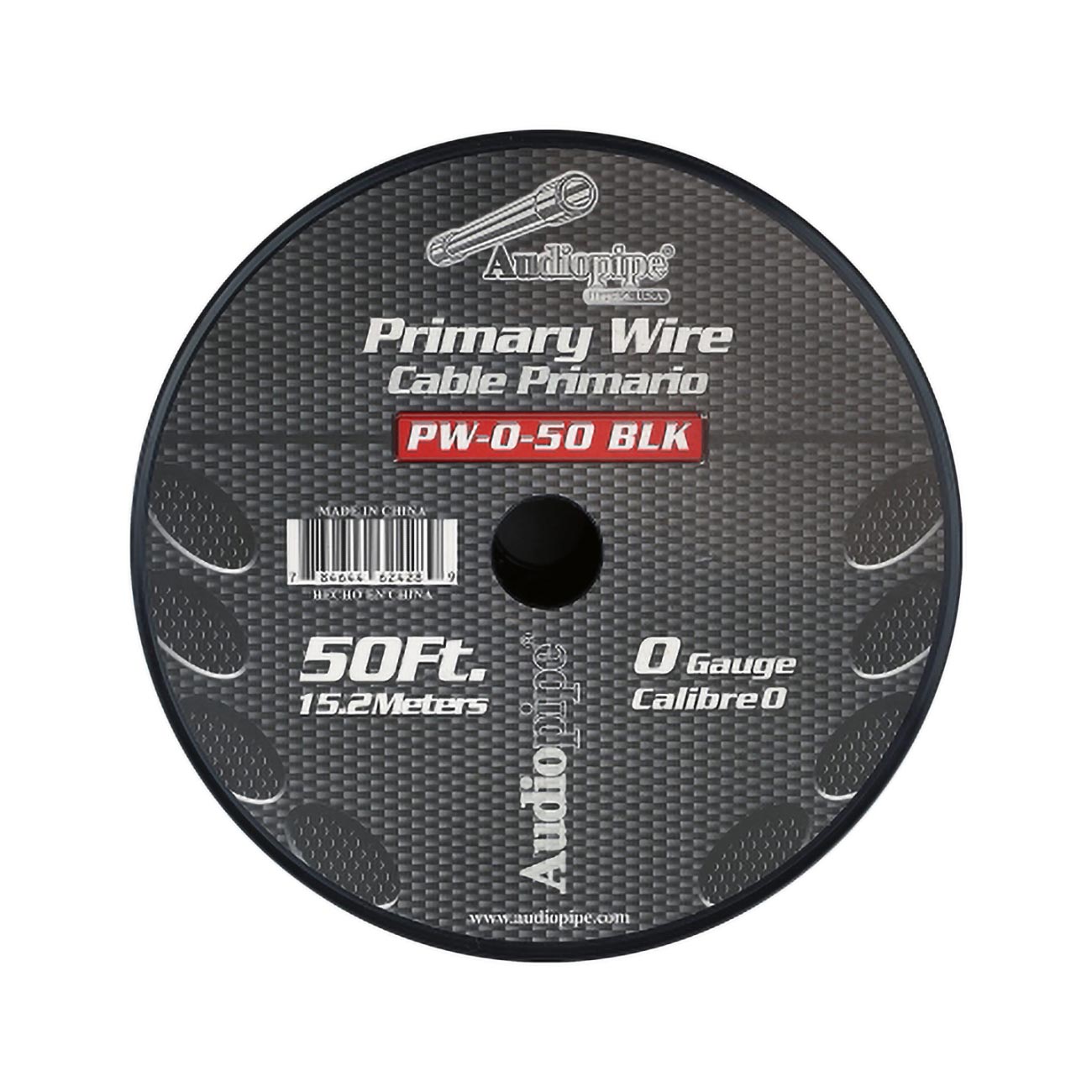 Audiopipe Power Cable 0-gauge 50 Foot Spool - Black