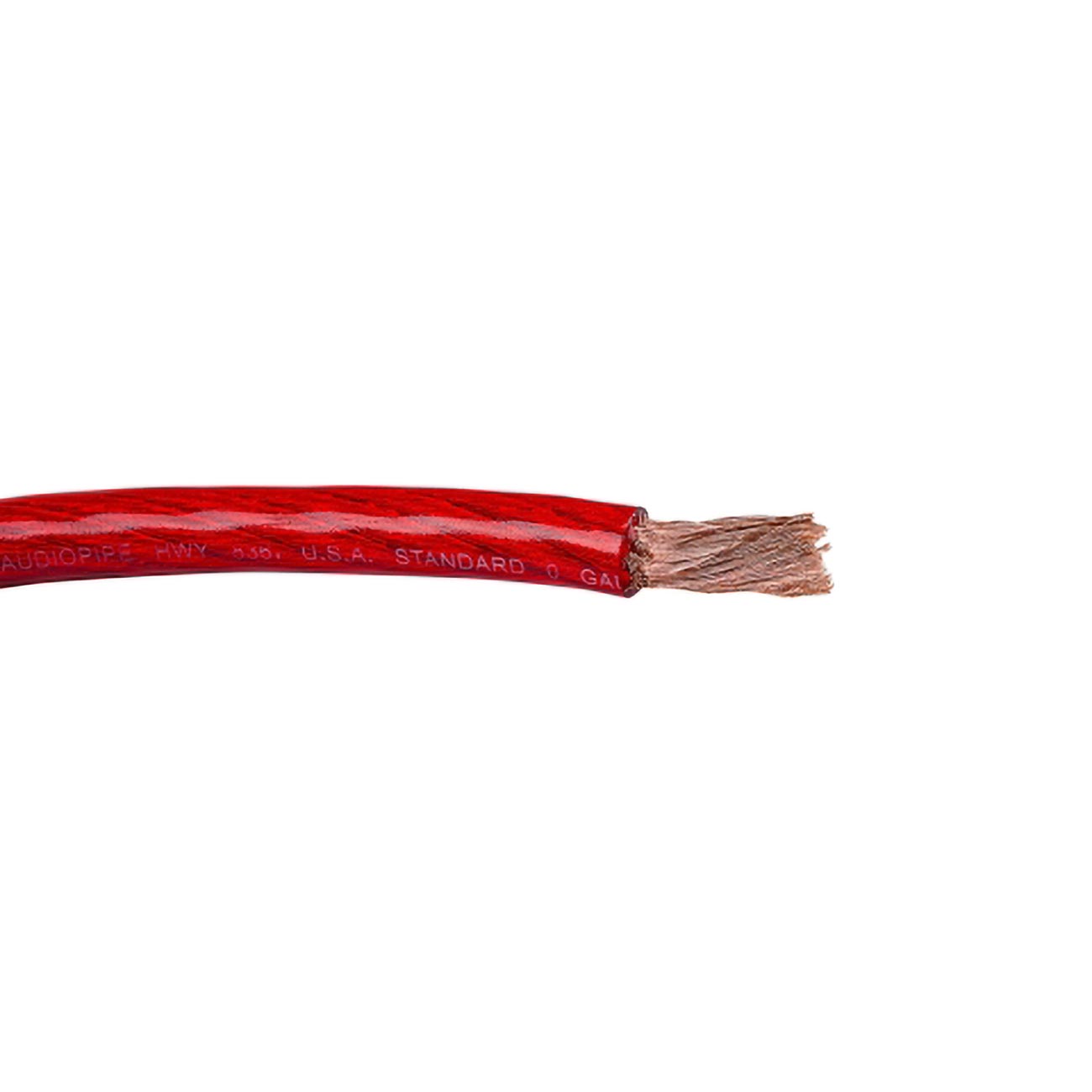 Audiopipe Power Cable 0-gauge 50 Foot Spool - Red