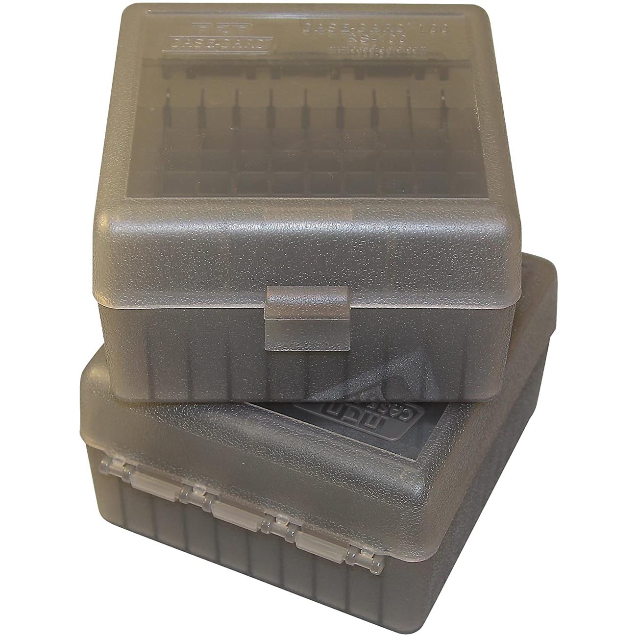 Mtm Ammo Box 100 Round Flip-top 223 204 Ruger 6x47 Clear Smoke