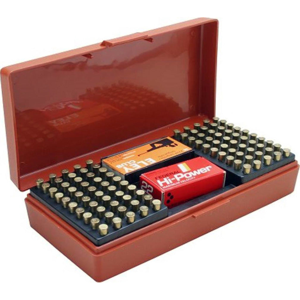 Mtm Ammo Box 100 Round 22 Long Rifle Rimfire Competition Rust