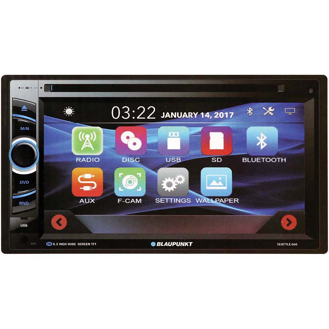 Blaupunkt D.din 6.2" Touchscreen Am/fm/cd/dvd/bt/usb