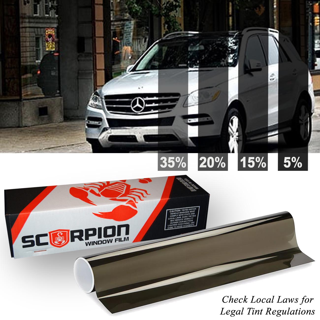 Scorpion Window Tint Shield Series (nano-ceramic) 2-ply 15% 20″ X 100′ Roll