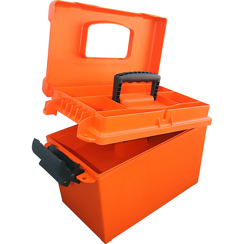 Mtm Sportsmens Plus Utility Dry Box Oring Sealed 15x8.8x13in Orange