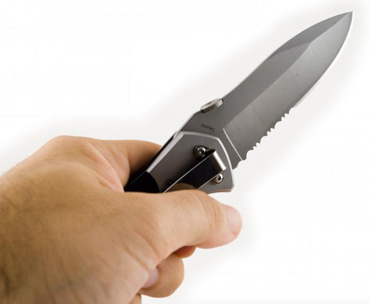 Smith & Wesson 1st Response Swfrs Liner Lock Folding Knife Partially Serrated Drop Point Blade