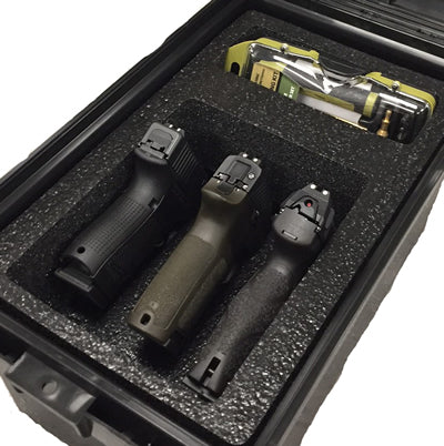 Mtm Tactical Pistol Handgun Case 3 Gun - Dark Gray