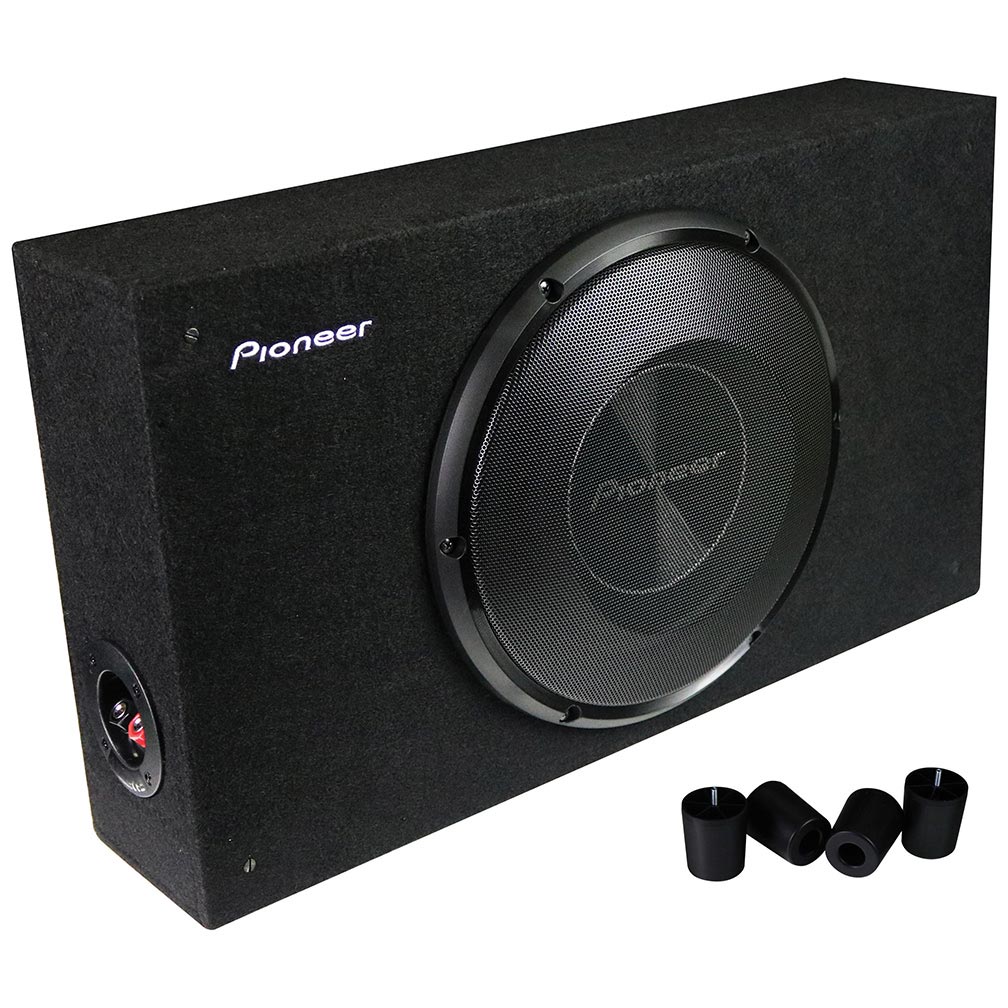 Pioneer Single 10" Shallow Mount Pre-loaded Enclosure - 1200 Watts 2ohm