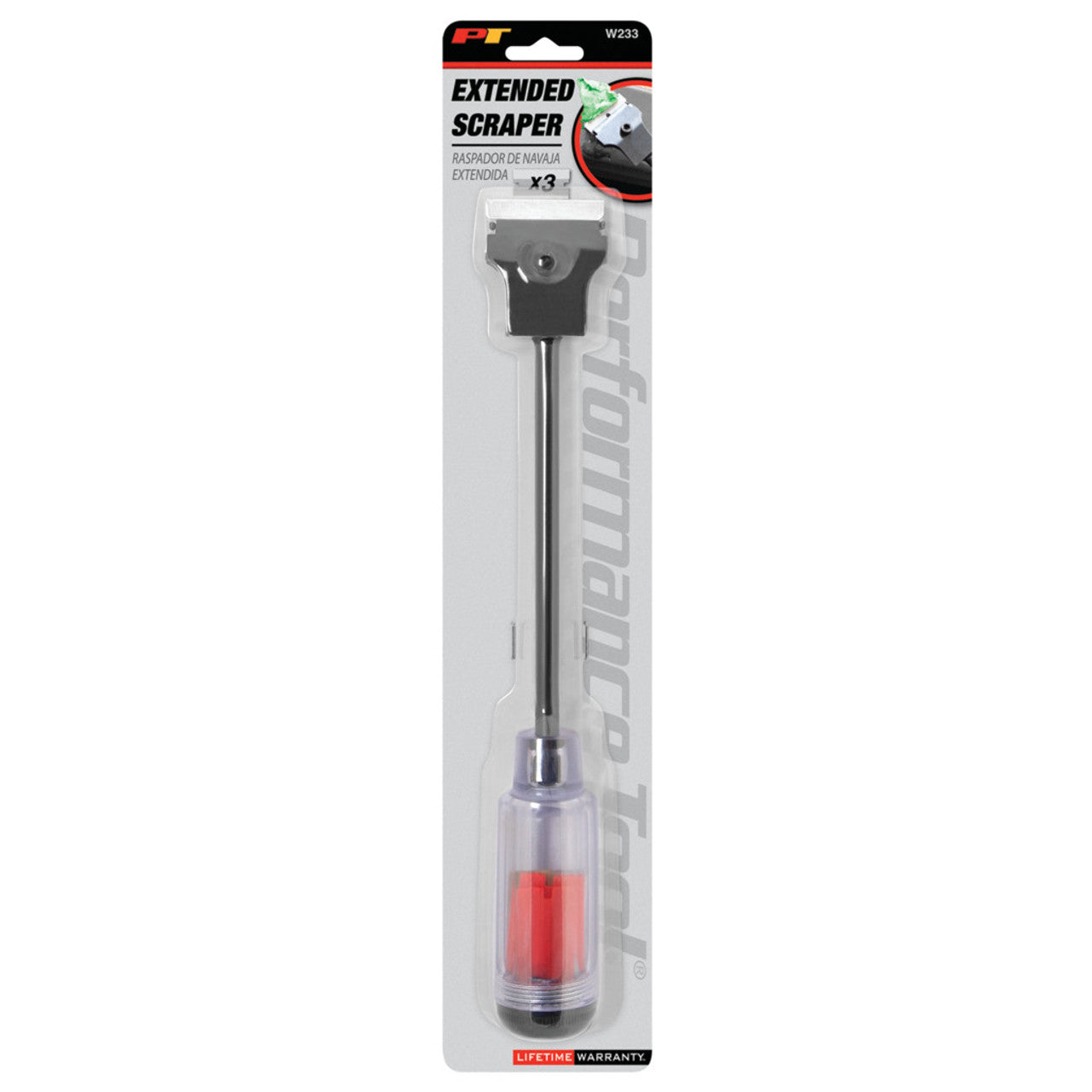 Performance Tool 12" Extended Razor Scraper With Blades