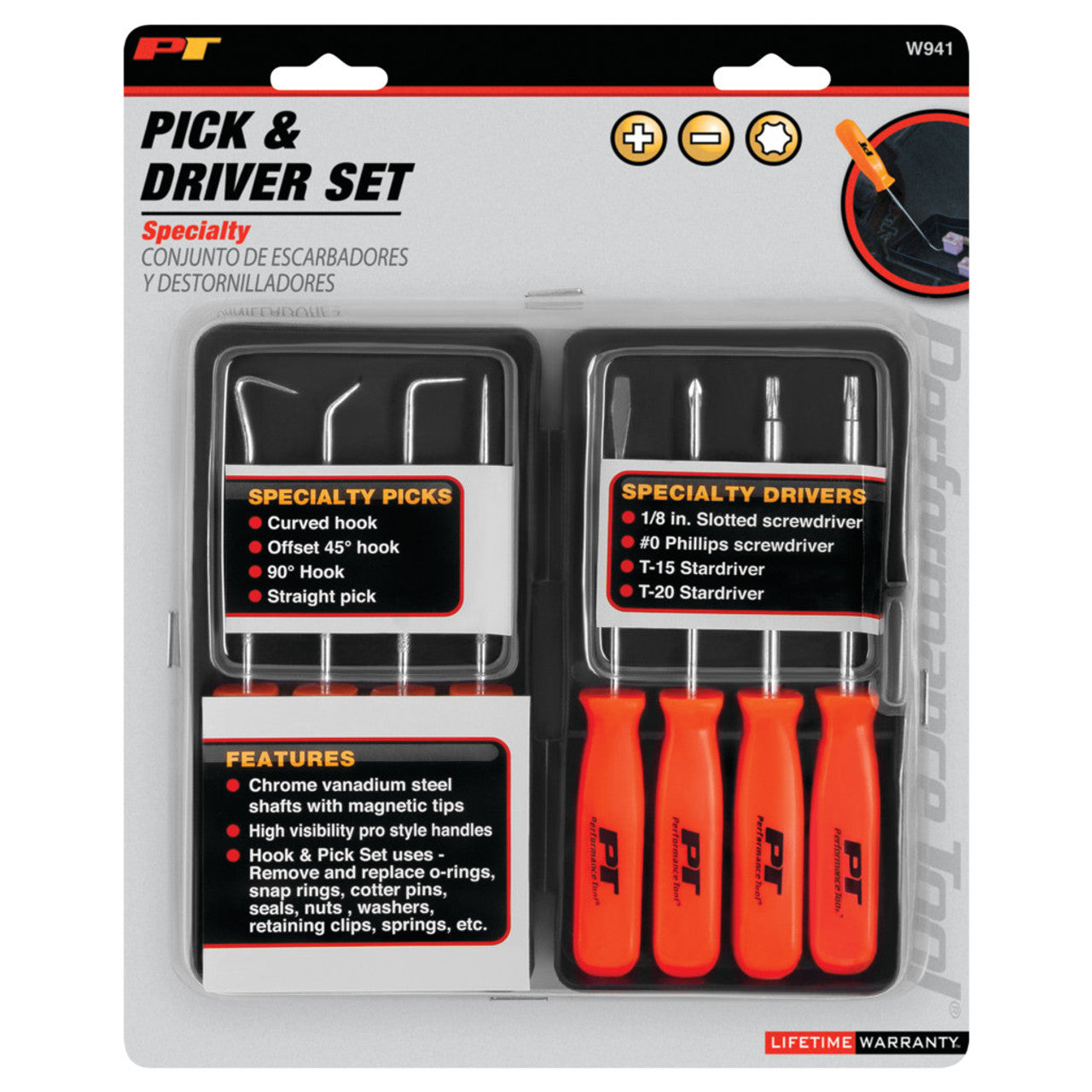 Performance Tool  8-piece Specialty Pick/driver Set