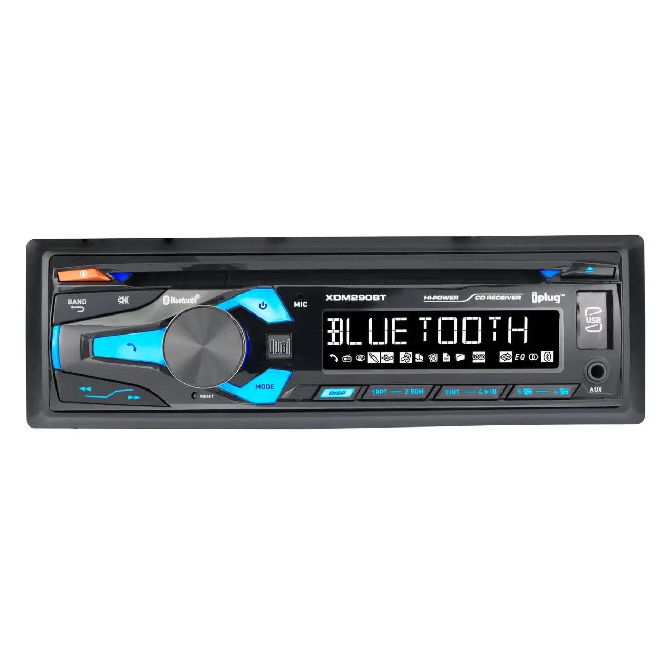 Dual Single Din Am/fm Cd Player With Bluetooth Usb Aux In 200 Watts Max