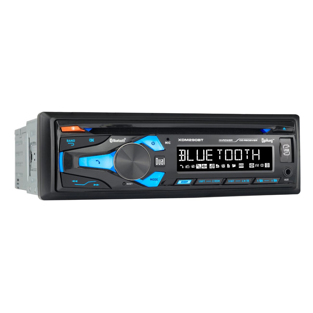 Dual Single Din Am/fm Cd Player With Bluetooth Usb Aux In 200 Watts Max