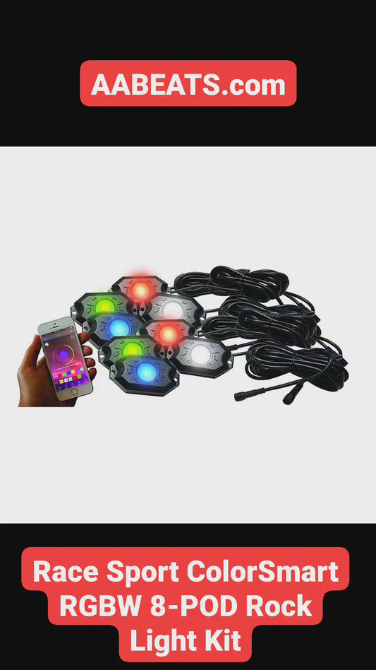 Race Sport ColorSmart RGBW 8-POD Rock Light Kit