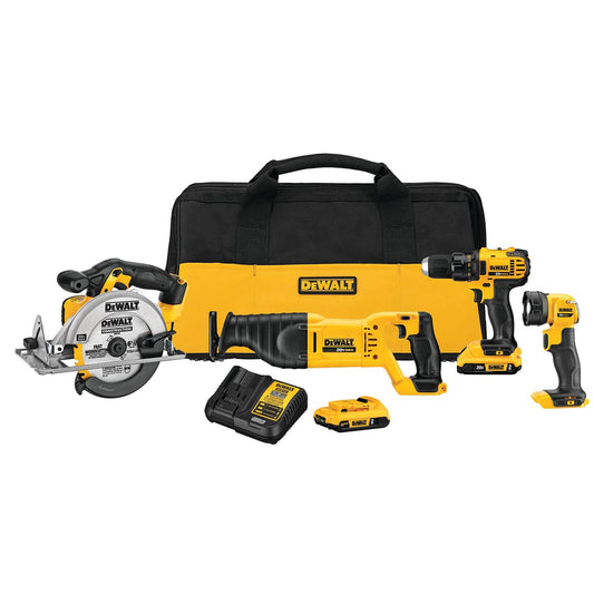 DeWalt 20V MAX Brushless Cordless 4-Tool Combo Kit (2.0Ah)