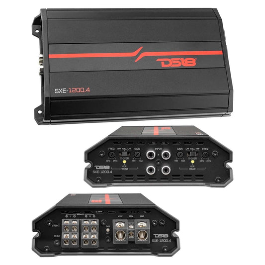 DS18 4 Channel Amplifier, 400W RMS/1200W MAX – Black