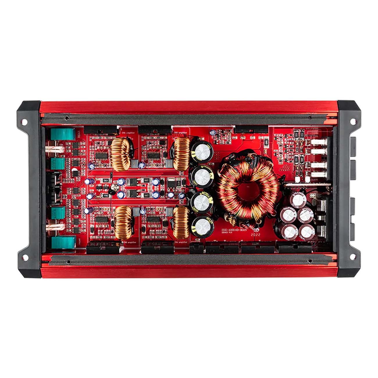 DS18 4 Channel Amplifier, 1720W RMS/4000W MAX – Red