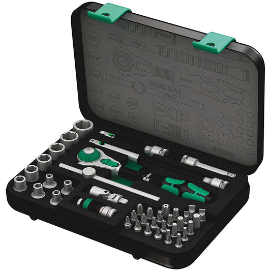 Wera Sae 1/4” Drive Speed Ratchet Set (41-piece Set)