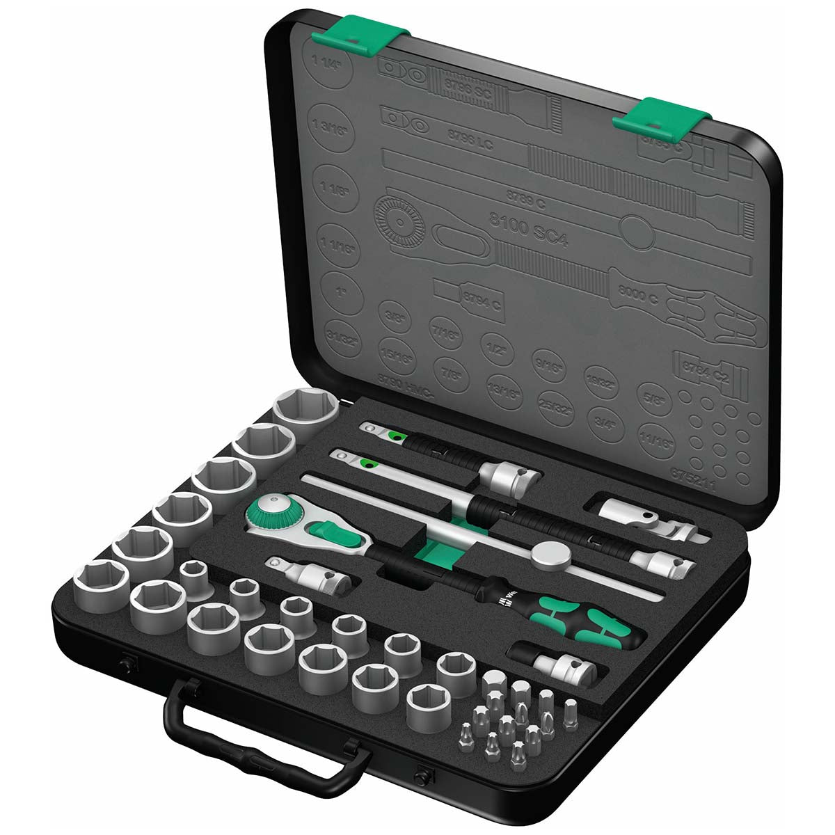 Wera Zyklop Sae Speed Ratchet Set - 1/2" Drive  (38-piece Set)