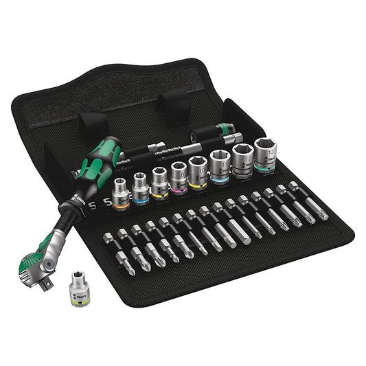 Wera 8100 Sa 6 Zyklop Metric Speed Ratchet Set 28 Piece 1/4" Drive