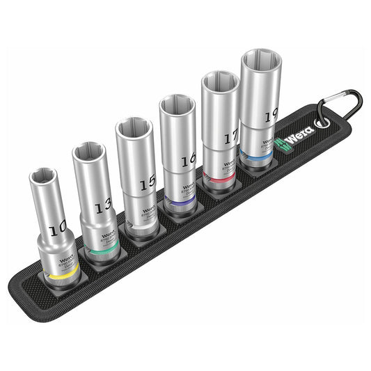 Wera Metric 1/2" Drive Deep Socket Set (6 Piece Set)