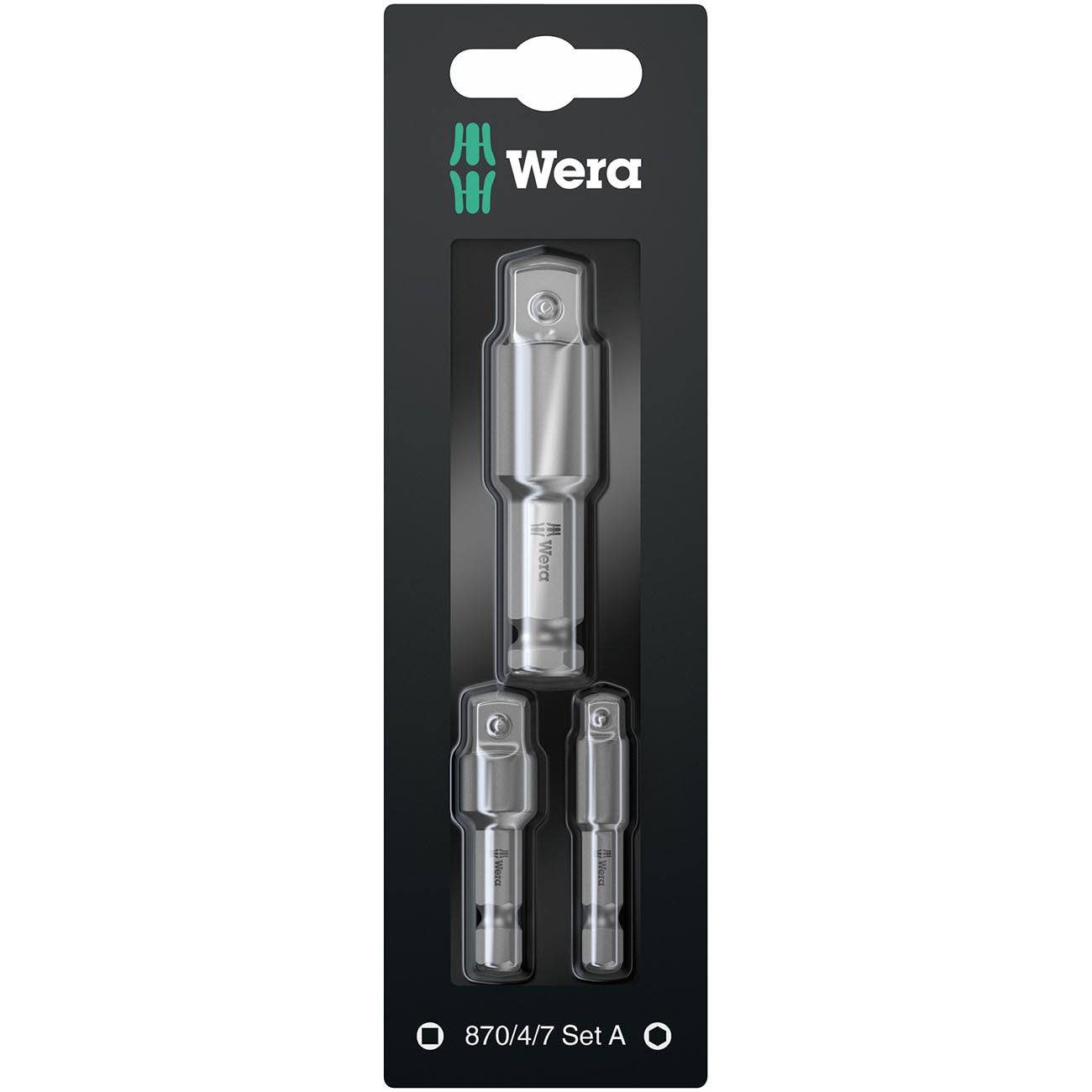 Wera 870/4/7 Set 1/4" Drive Adapter Set (3 Piece)