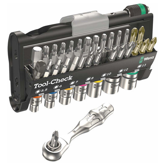 Wera Tool Check 1 Metric 1/4" Socket/bit Driver Set (38-piece Set)