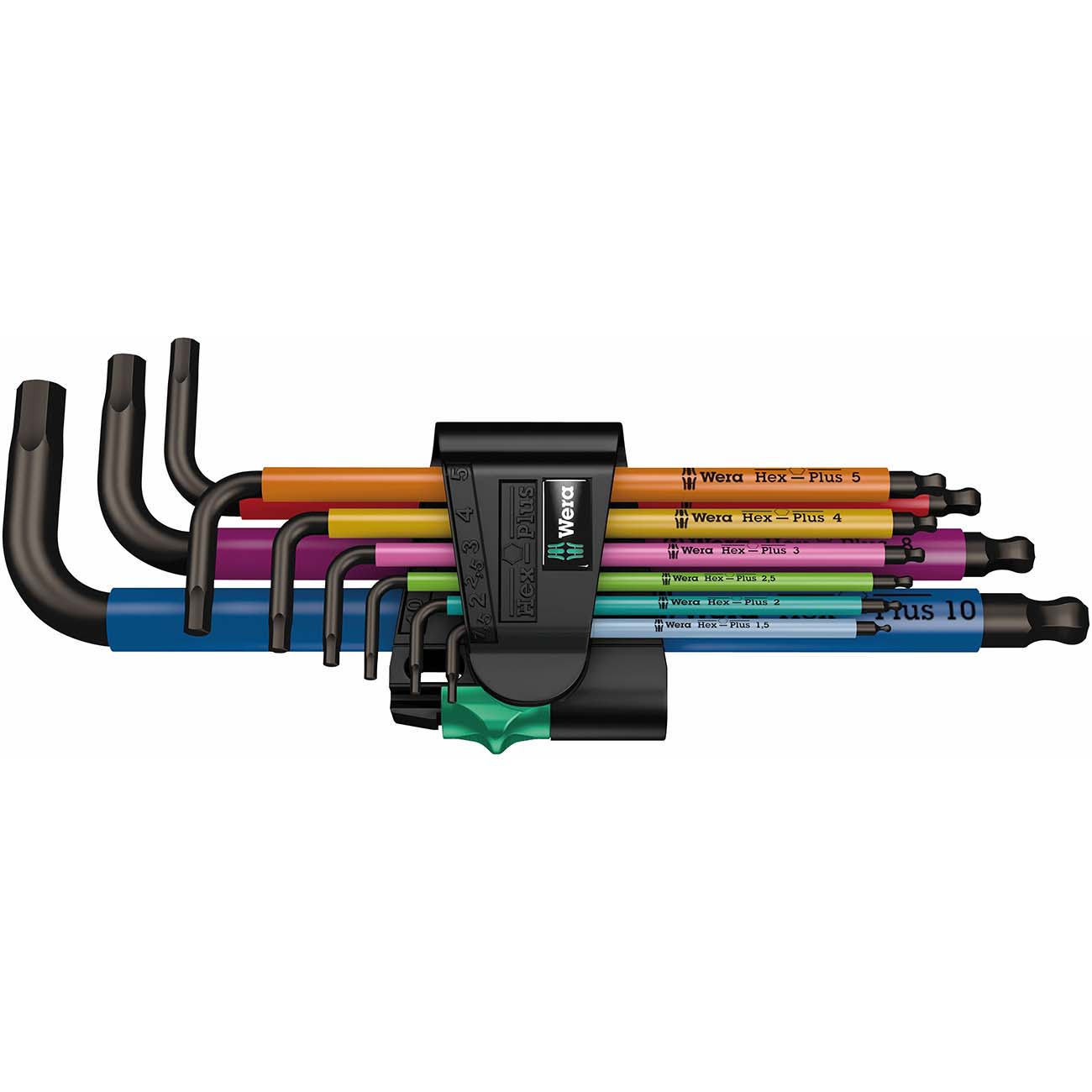 Wera Hex-plus Color Coded Metric L-key 9 Piece Set