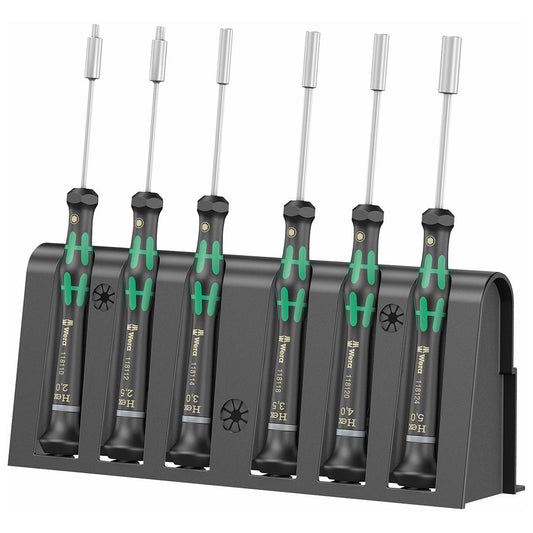 Wera Metric Precision Micro Nutdriver Set And Rack (6-piece)