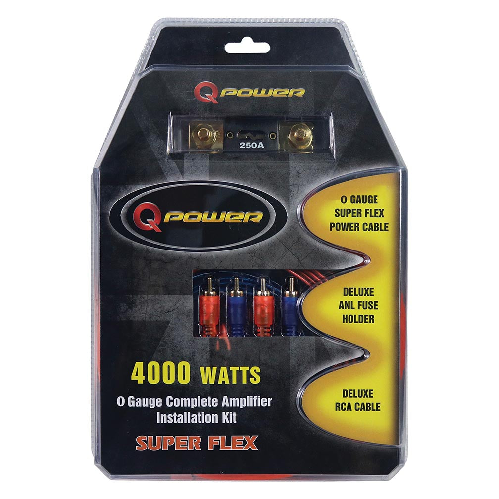 Qpower 0 Gauge Amp Kit Super Flex