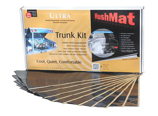 Hushmat Ultra Insulating/damping Material Trunk Kit-black; 10 Sheets; 12 In. X 23 In