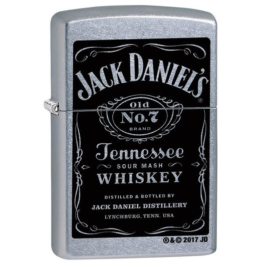 Zippo Windproof Lighter Jack Daniel's Label Street Chrome Finish