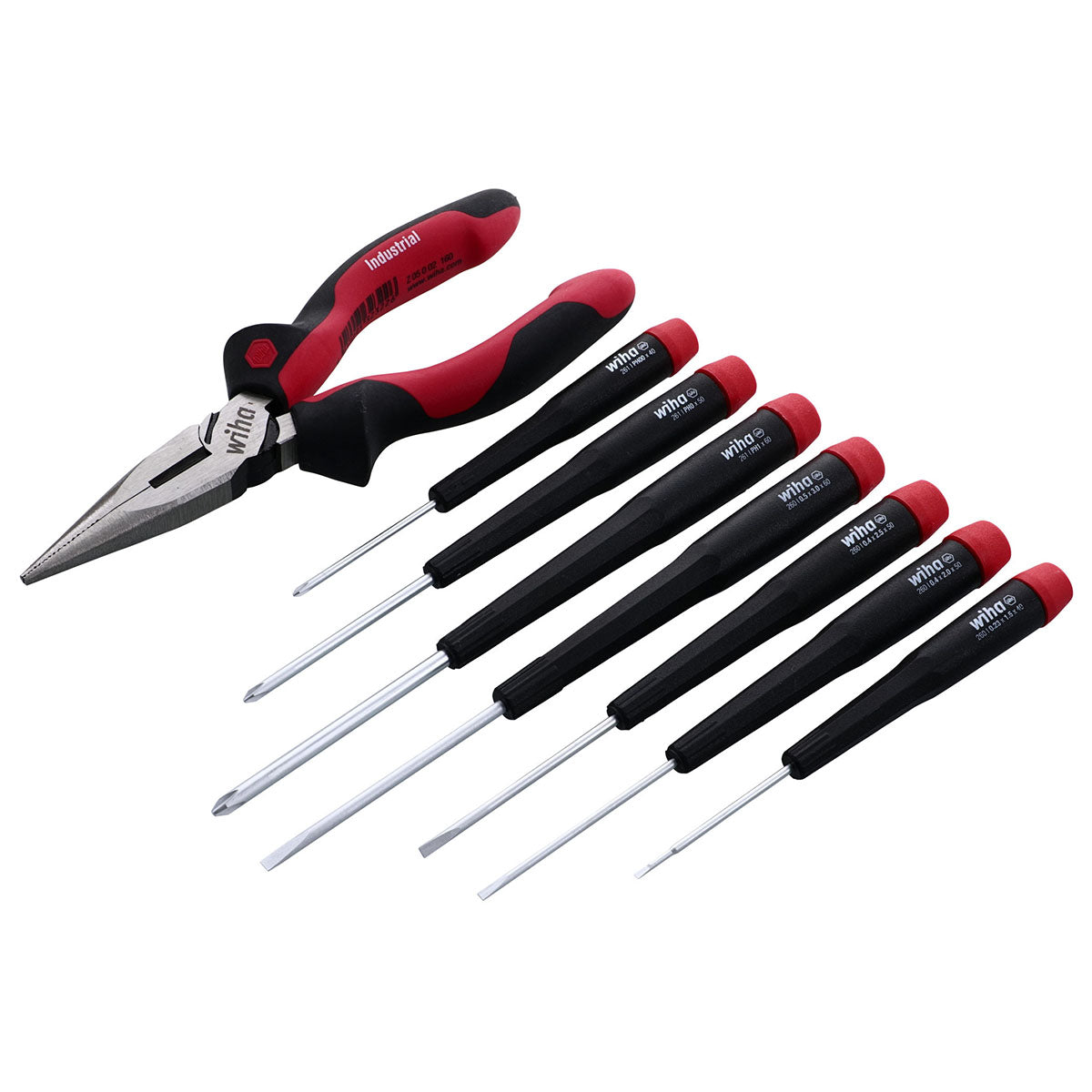 Wiha Precision Slotted Phillips Screwdrivers And Pliers Set (8 Piece Set)