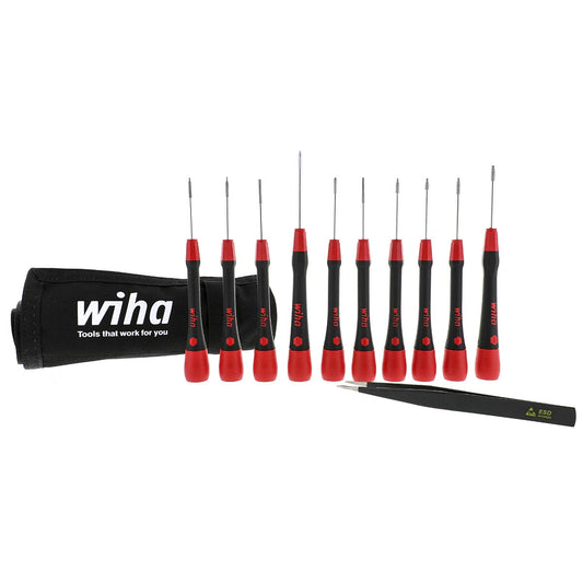 Wiha Picofinish Screwdriver Esd Tweezers Smartphone Tech Set - 11 Piece Set