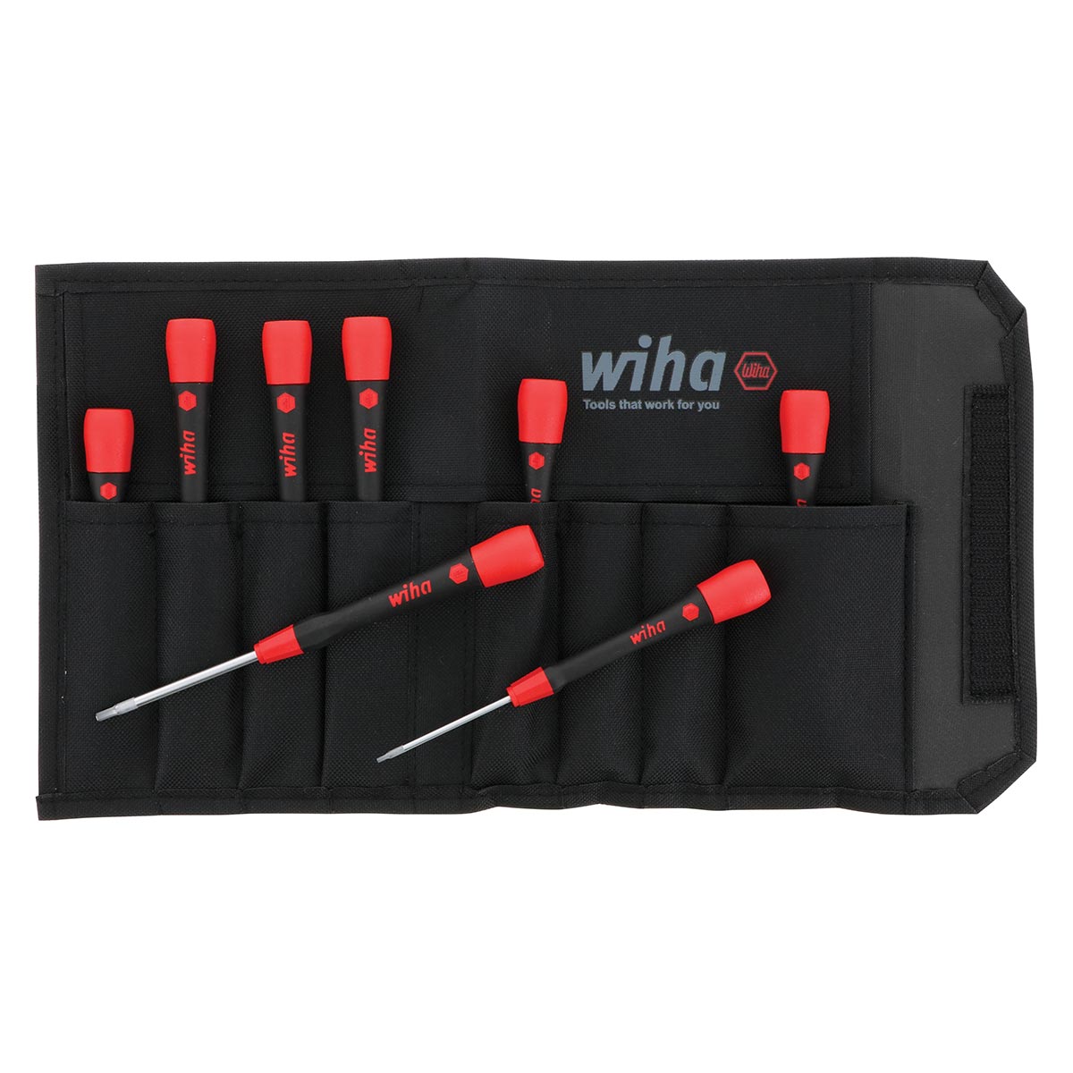 Wiha Picofinish Sae Hex Screwdriver Set With Canvas Pouch (8 Piece Set)