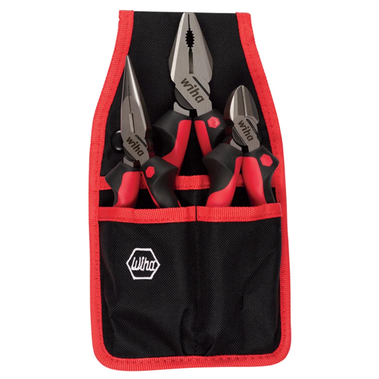 Wiha Industrial Classic Grip Pliers And Cutters Set With Pouch (3 Piece Set)