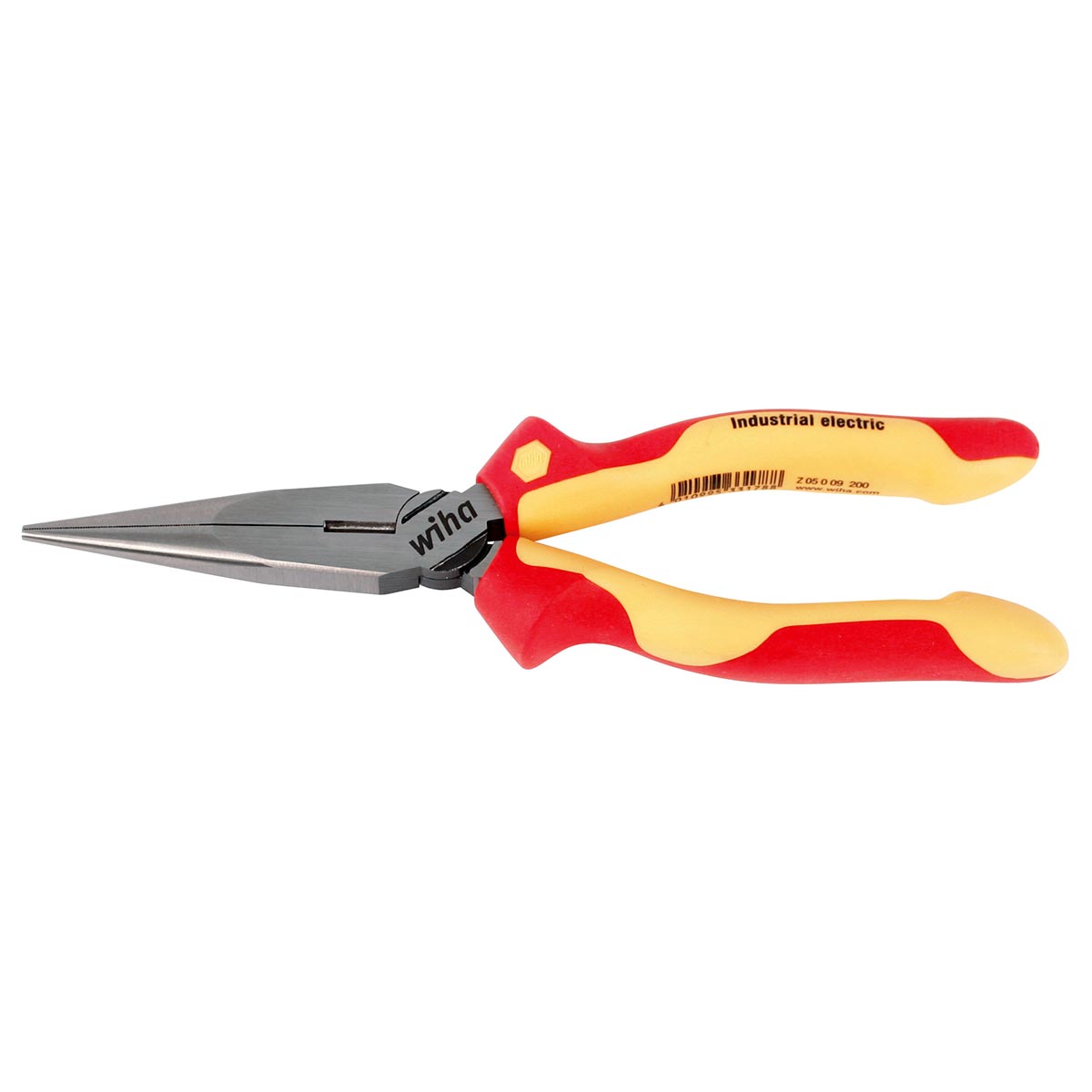 Wiha Insulated Industrial Long Nose Pliers - 8" Overall Length