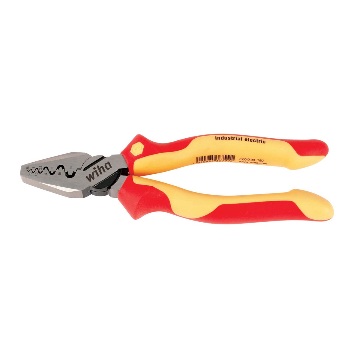 Wiha Insulated Industrial Crimping Pliers - 7" Overall Length