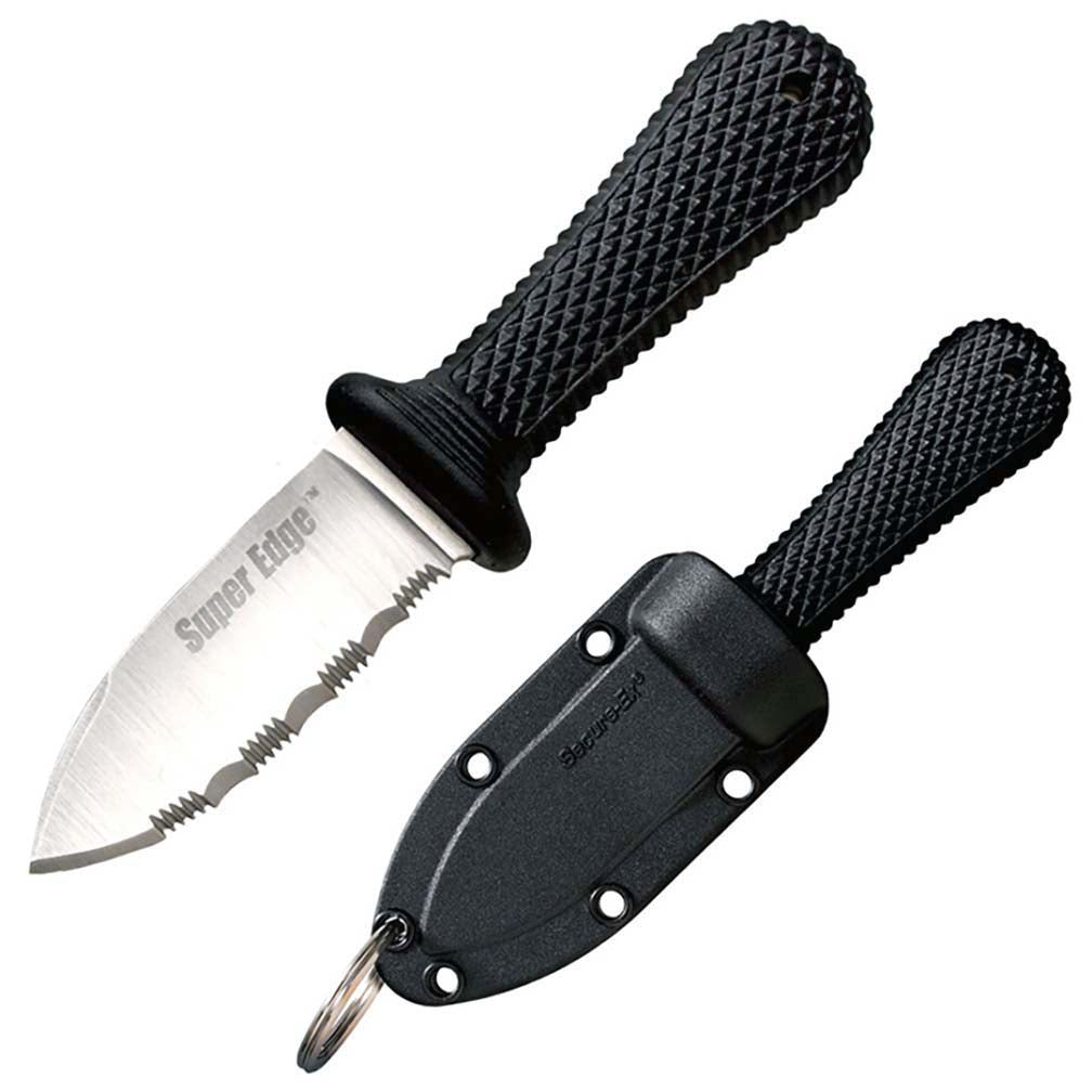 Cold Steel Super Edge Serrated Secure-ex Sheath Knife Black/silver