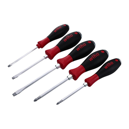 Wiha Softfinish Extra Heavy Duty Slotted And Phillips Screwdriver (5 Piece Set)