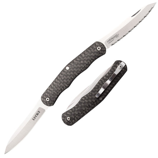 Cold Steel "lucky" Dual-blade Folding Pocket Knife Plain/serrated Blade