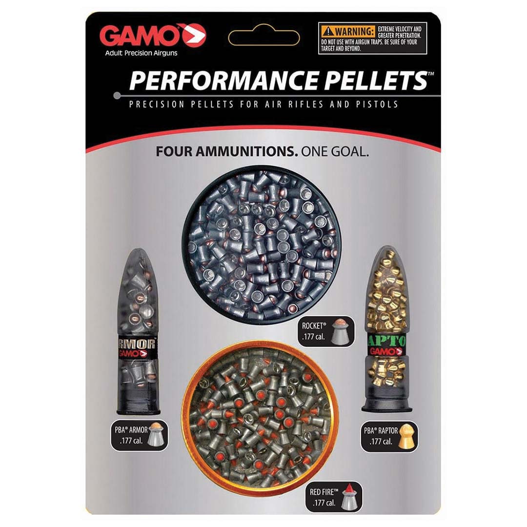 Gamo .177cal Assorted Performance Pellets Combo Pack (400 Count)