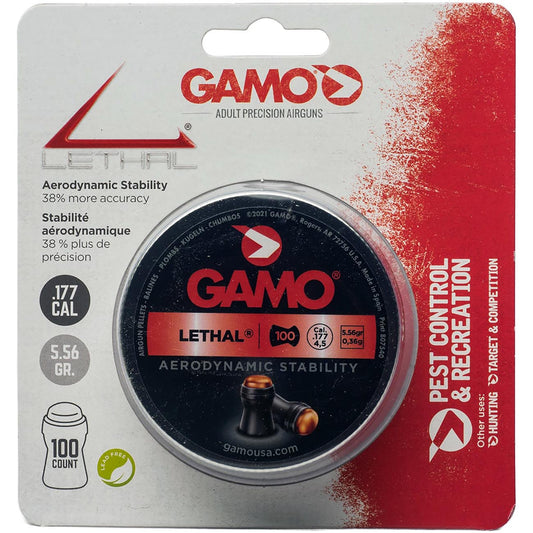 Gamo .177cal "lethal" Steel Domed Pellets - 5.56 Grain (100 Count)