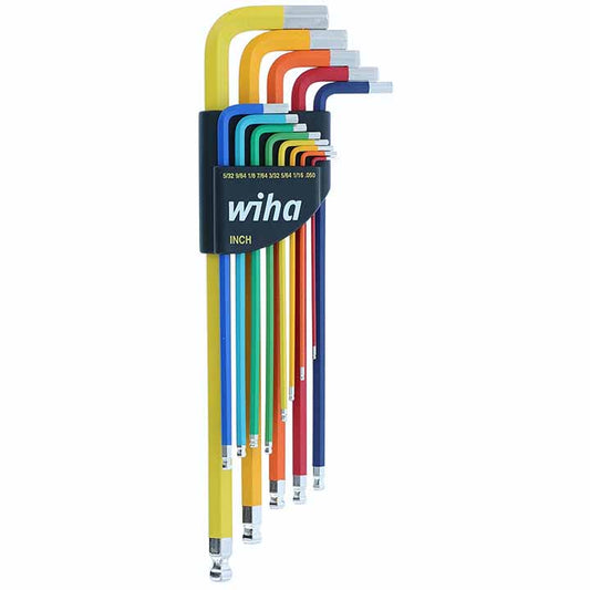 Wiha Ball End Color Coded Sae Hex L-key Set (13 Piece Set)