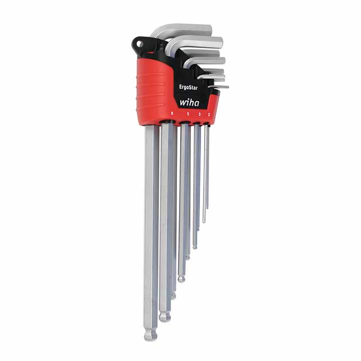 Wiha Ergostar Ball End Metric Hex L-key Set (9-piece Set)