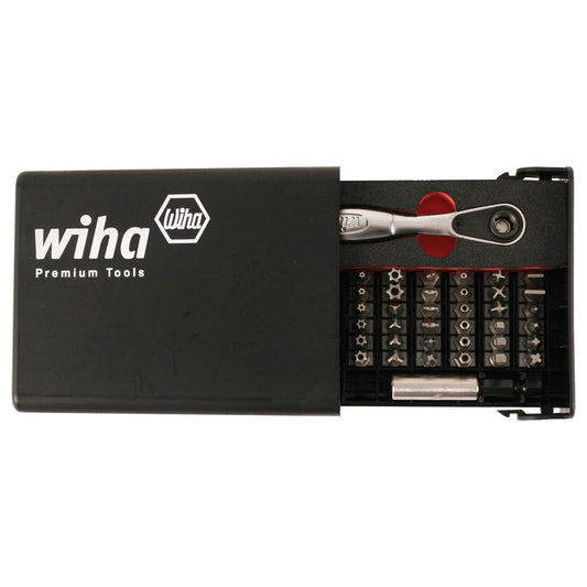 Wiha Security Bits Collector Kit With 1/4" Ratchet (39 Piece Set)