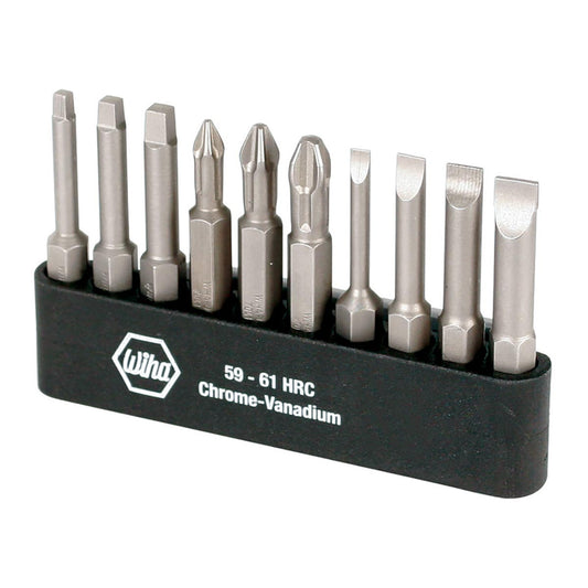 Wiha Slotted/phillips/square Power Bit Belt Pack - 10 Piece Set